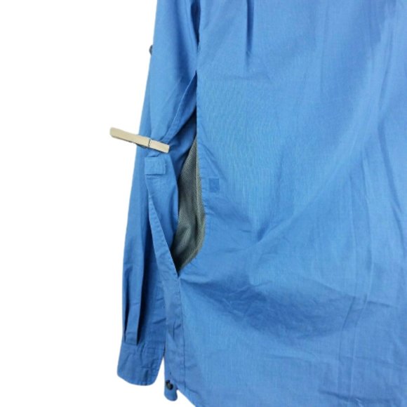 Exofficio Button Front Shirt Vented Long Sleeve Hiking Camping Fishing Checks - Picture 7 of 11